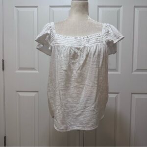 J. Crew white cotton top